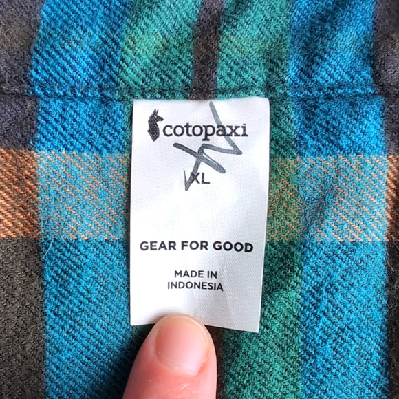 Cotopaxi Reversible Salto Insulated Flannel Jacket Plaid Blue Green Men's XL - Picture 3 of 11